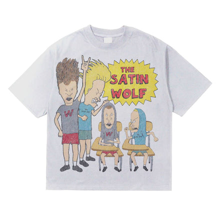 Satin Wolf Beavis and Butthead tee